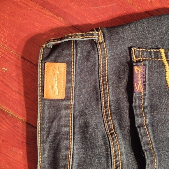 Seven7 Sunset Bermuda Long Length Dark Wash Denim Shorts Sz 14 - Picture 10 of 12